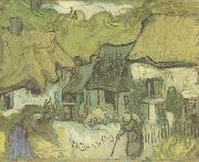 Vincent Van Gogh Thatched Cottages in jorgus (nn04) Spain oil painting artist